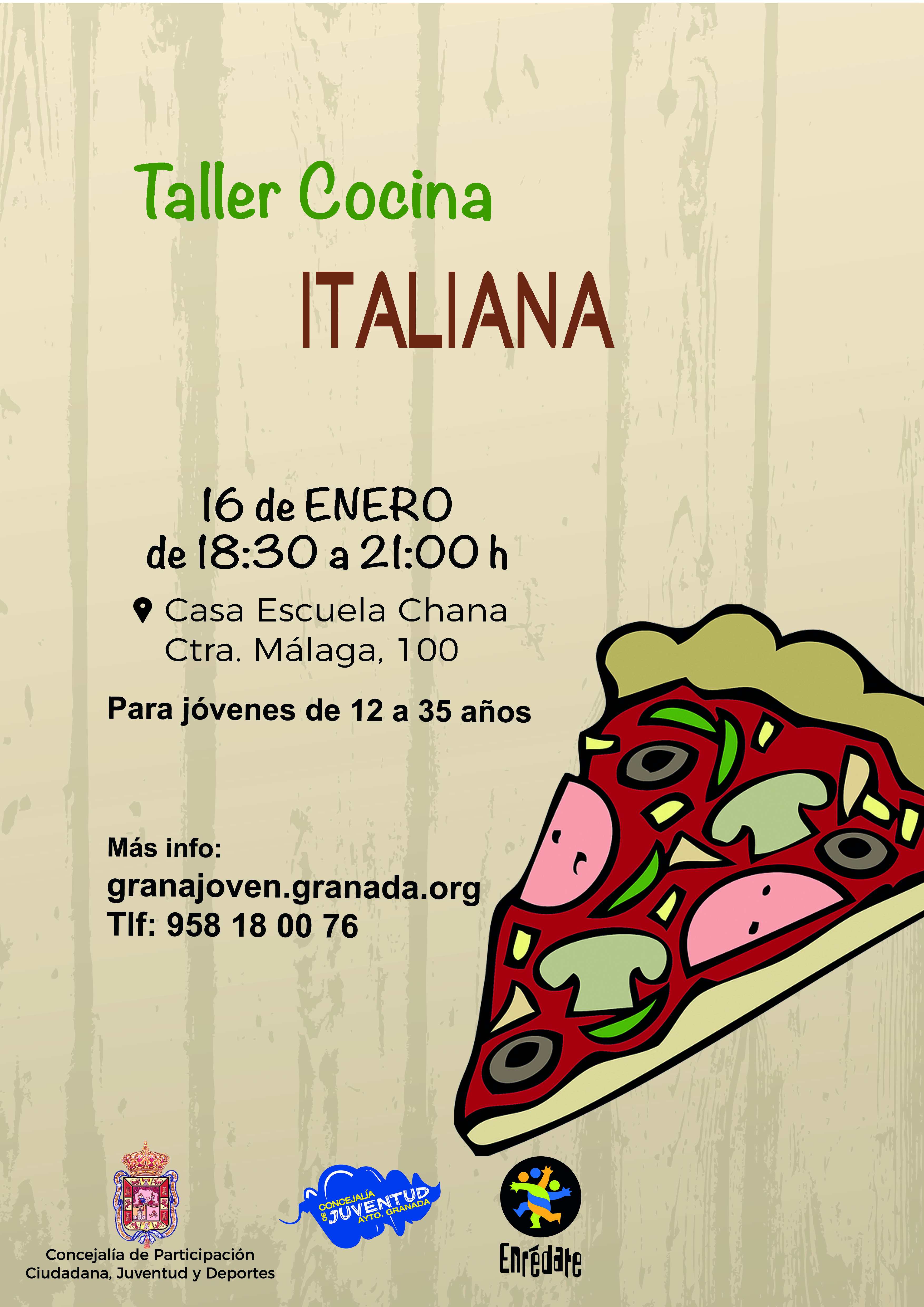 Enredate. Taller de Cocina Italiana